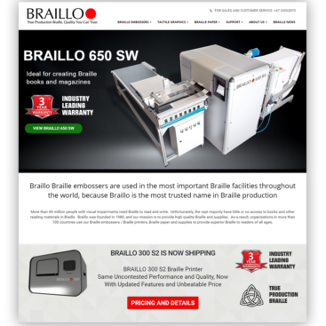 Web Design Braillo Home Page